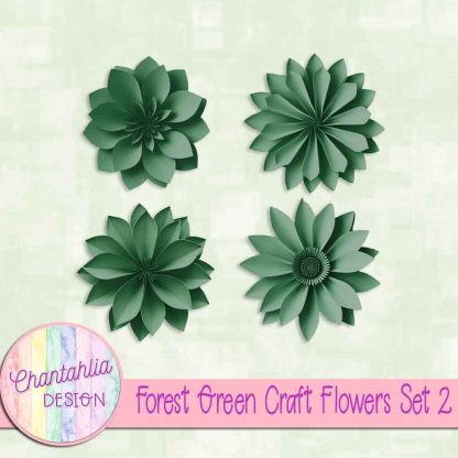 Free forest green craft flowers