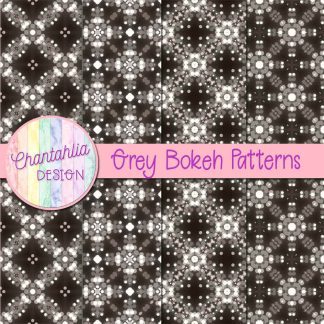 Free grey bokeh patterns digital papers
