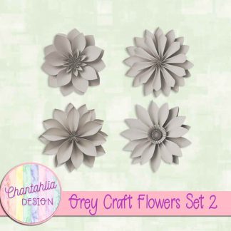 Free grey craft flowers