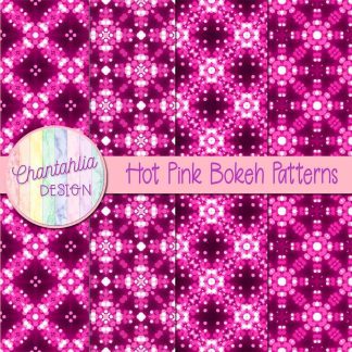 Free hot pink bokeh patterns digital papers