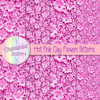 Free hot pink clay flowers patterns