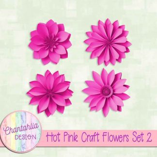 Free hot pink craft flowers