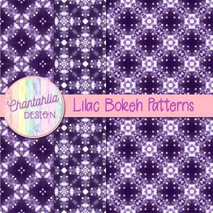 Free lilac bokeh patterns digital papers