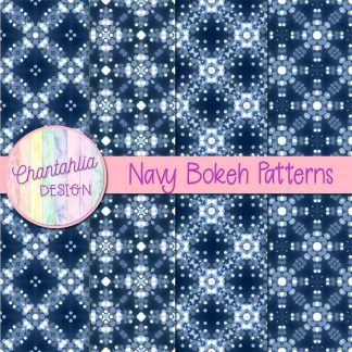 Free navy bokeh patterns digital papers