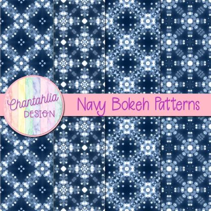 Free navy bokeh patterns digital papers