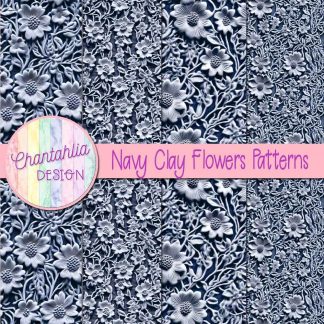 Free navy clay flowers patterns