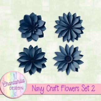 Free navy craft flowers