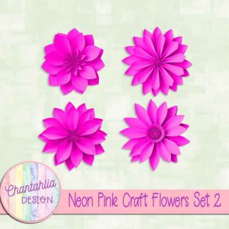 Free neon pink craft flowers