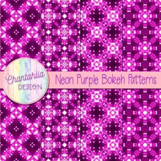 Free neon purple bokeh patterns digital papers