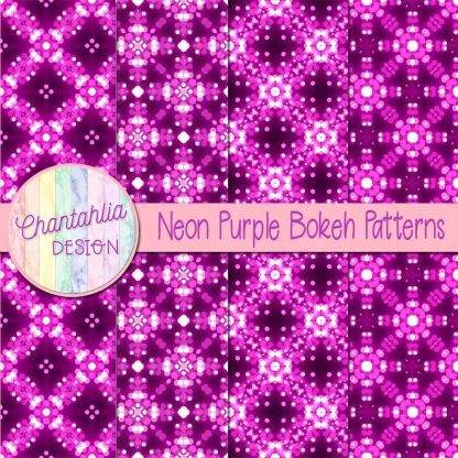 Free neon purple bokeh patterns digital papers