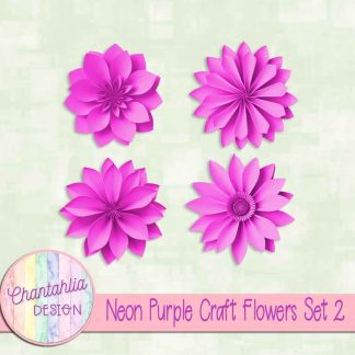 Free neon purple craft flowers
