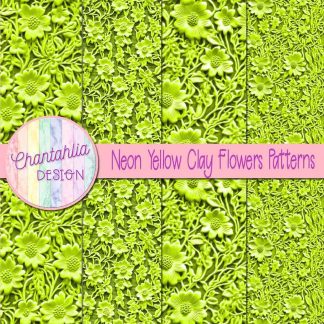 Free neon yellow clay flowers patterns