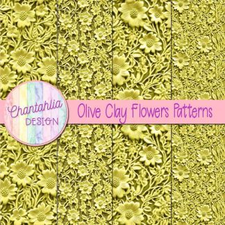 Free olive clay flowers patterns