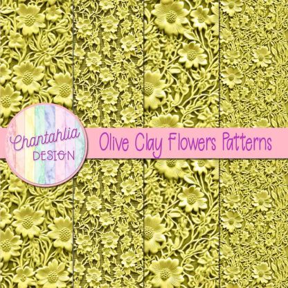 Free olive clay flowers patterns