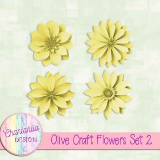 Free olive craft flowers
