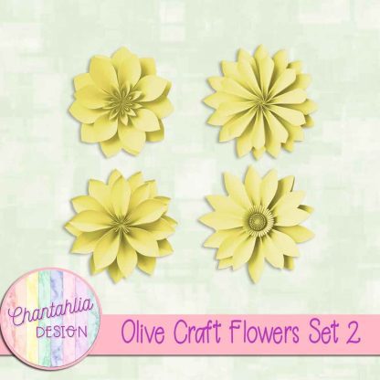 Free olive craft flowers