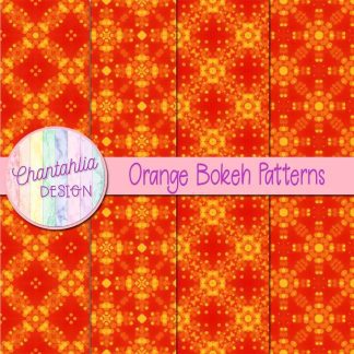 Free orange bokeh patterns digital papers