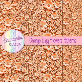 Free orange clay flowers patterns