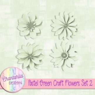 Free pastel green craft flowers
