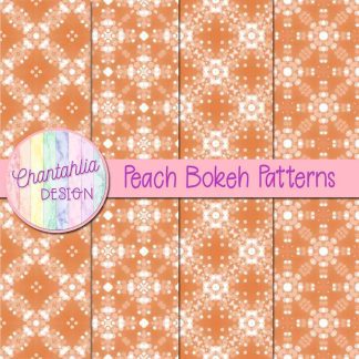 Free peach bokeh patterns digital papers