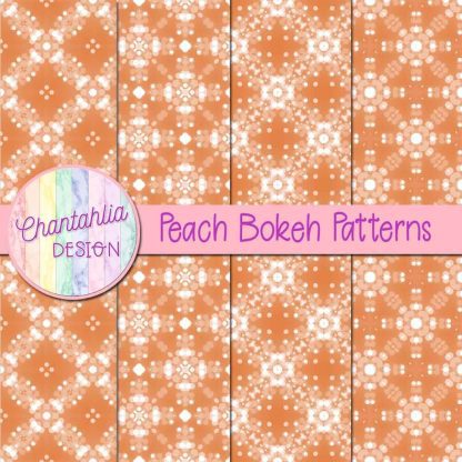 Free peach bokeh patterns digital papers