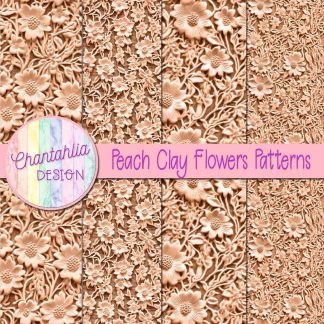 Free peach clay flowers patterns