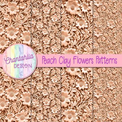 Free peach clay flowers patterns
