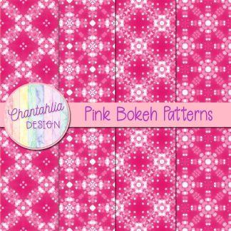 Free pink bokeh patterns digital papers