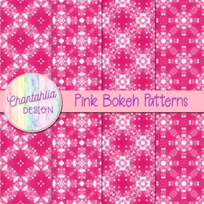 Free pink bokeh patterns digital papers
