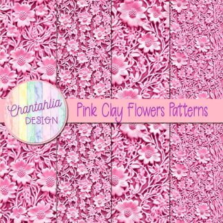 Free pink clay flowers patterns