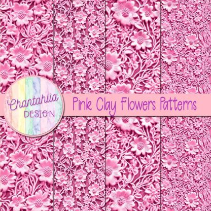 Free pink clay flowers patterns