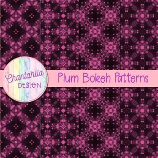 Free plum bokeh patterns digital papers