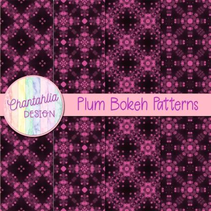 Free plum bokeh patterns digital papers