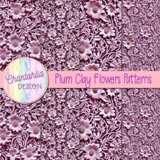 Free plum clay flowers patterns