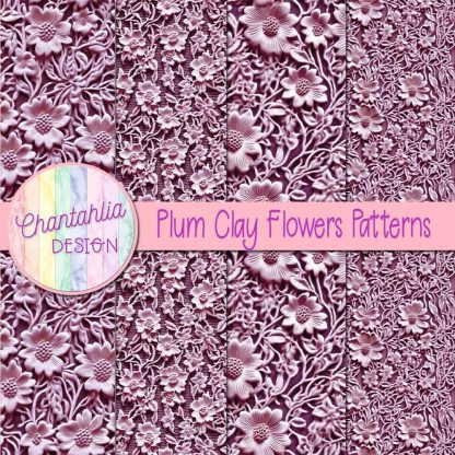 Free plum clay flowers patterns