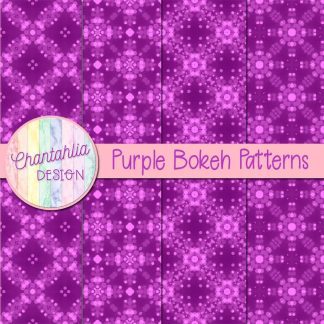 Free purple bokeh patterns digital papers
