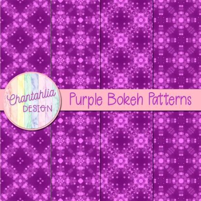 Free purple bokeh patterns digital papers