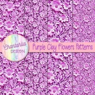 Free purple clay flowers patterns