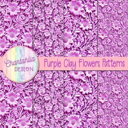 Free purple clay flowers patterns