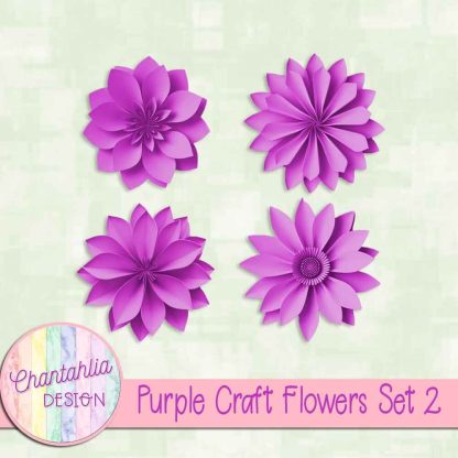 Free purple craft flowers
