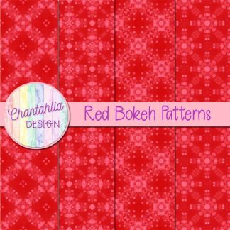 Free red bokeh patterns digital papers