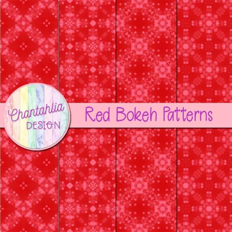 Red Bokeh Patterns Digital Papers - Chantahlia Design