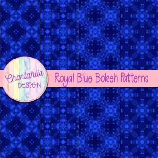 Free royal blue bokeh patterns digital papers