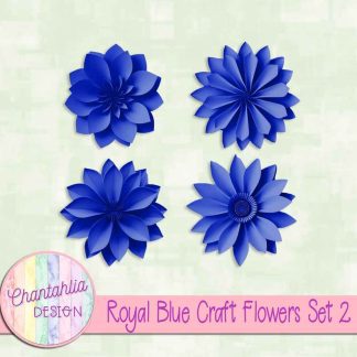 Free royal blue craft flowers