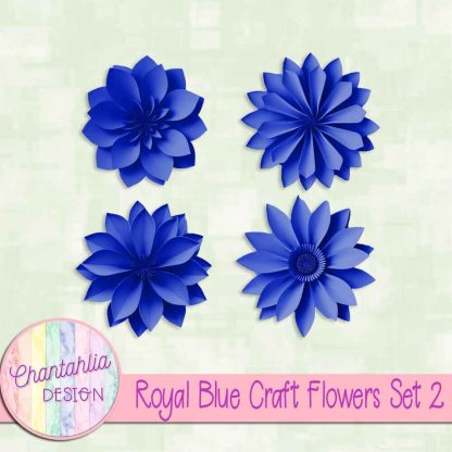 Free royal blue craft flowers