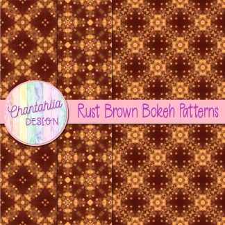 Free rust brown bokeh patterns digital papers