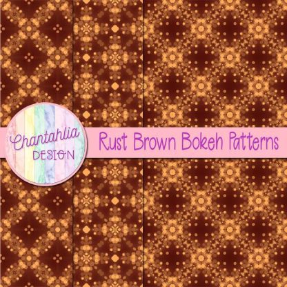 Free rust brown bokeh patterns digital papers