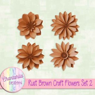 Free rust brown craft flowers