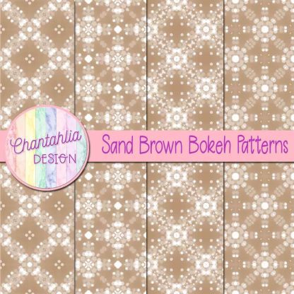 Free sand brown bokeh patterns digital papers