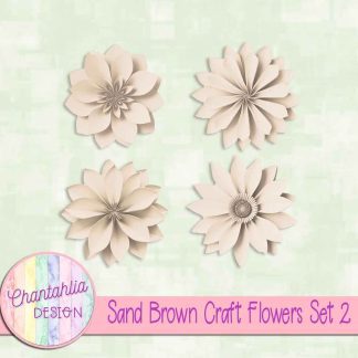 Free sand brown craft flowers